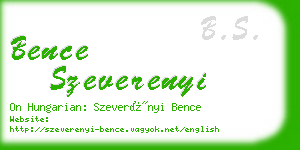 bence szeverenyi business card